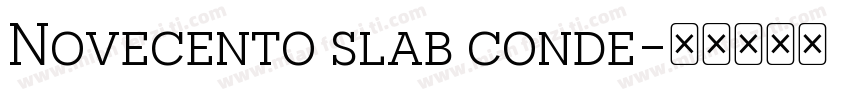 Novecento slab conde字体转换